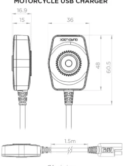 Ładowarka motocyklowa USB Quad Lock