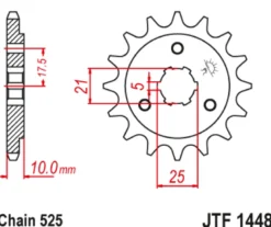 JT Zębatka Przednia JTF1448 rozmiar 525