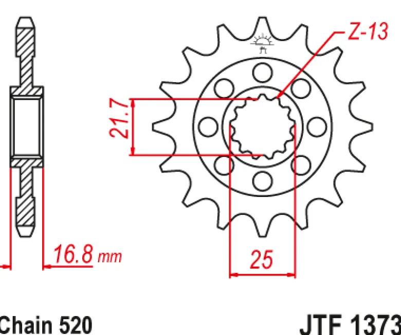 JT Zębatka Przednia JTF1373 rozmiar 520