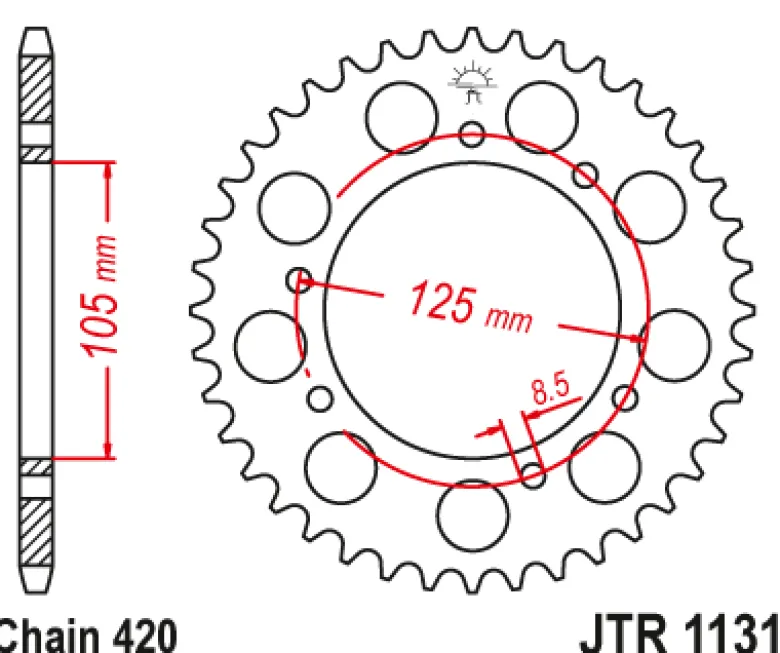 JT Zębatka Tylna JTR1131