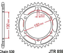 JT Zębatka Tylna JTR859 rozmiar 530