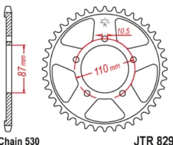 JT Zębatka Tylna JTR829 rozmiar 530