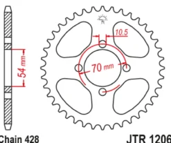 JT Zębatka Tylna JTR1206 rozmiar 428
