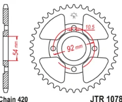 JT Zębatka Tylna JTR1078 rozmiar 420