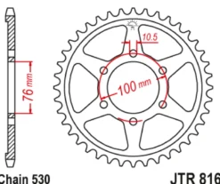 JT Zębatka Tylna JTR816 rozmiar 530