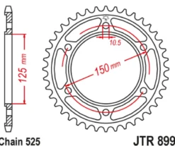 JT Zębatka Tylna JTR899 rozmiar 525