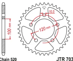 JT Zębatka Tylna JTR703 rozmiar 520