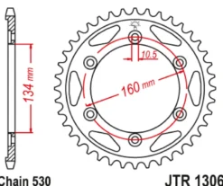 JT Zębatka Tylna JTR1306 rozmiar 530
