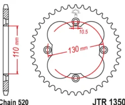 JT Zębatka Tylna JTR1350 rozmiar 520