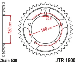 JT Zębatka Tylna JTR1800 rozmiar 530