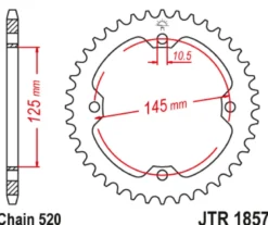 JT Zębatka Tylna JTR1857 rozmiar 520