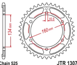 JT Zębatka Tylna JTR1307 rozmiar 525