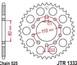 JT Zębatka Tylna JTR1332 rozmiar 525