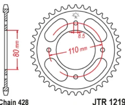 JT Zębatka Tylna JTR1219 rozmiar 428