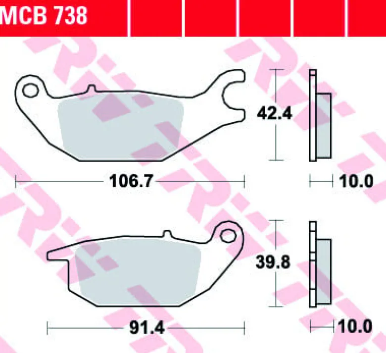 Klocki Hamulcowe TRW MCB738