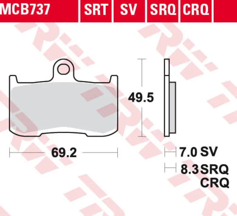 Klocki hamulcowe TRW MCB737