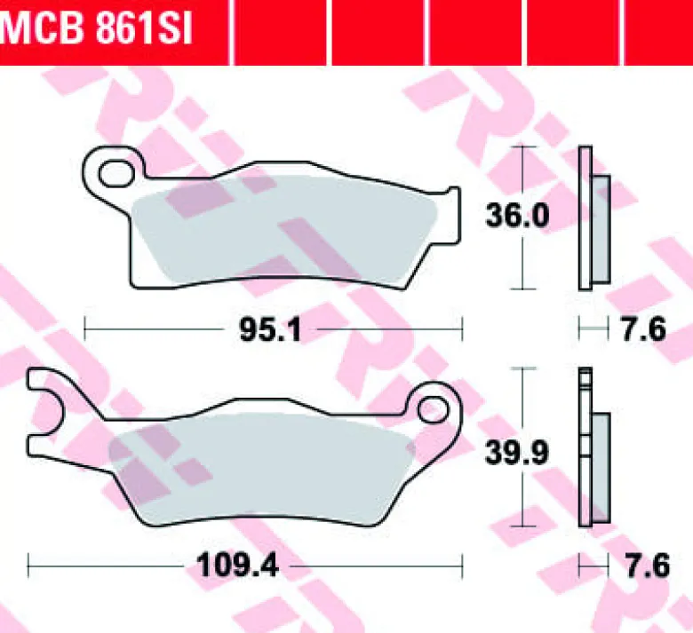 Klocki Hamulcowe TRW MCB861SI