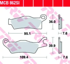 Klocki Hamulcowe TRW MCB862SI