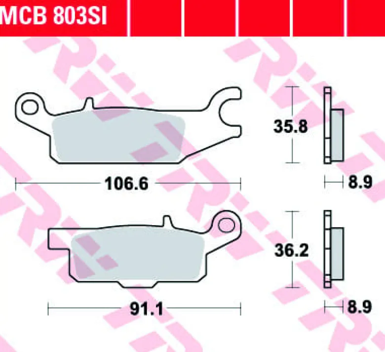 Klocki Hamulcowe TRW MCB803SI