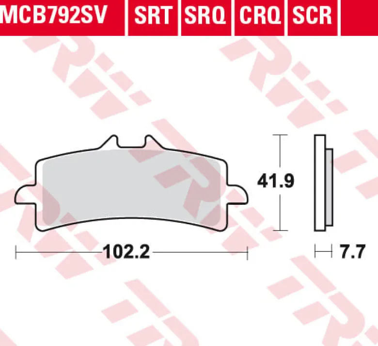 Klocki Hamulcowe TRW MCB792SV