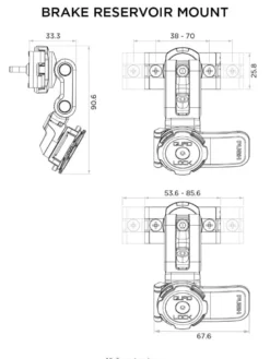 Podstawa mocowana na zbiorniczku hamulcowym Quad Lock® - V2