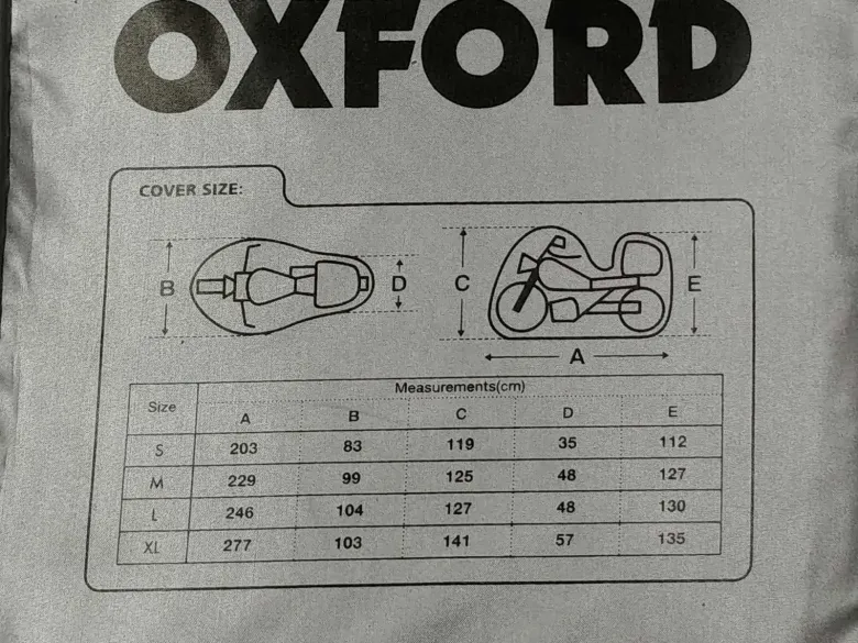 Pokrowiec Wodoodporny na Motocykl Oxford Aquatex